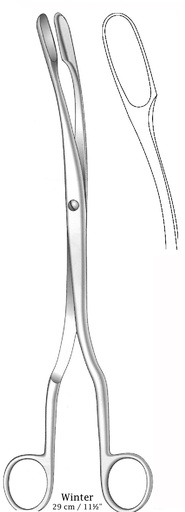 [IU-02123P] Winter Premium Scalp Flap Forceps, Curved, Figure 2