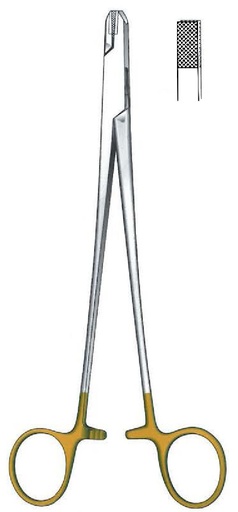 [IU-08253] Wire torsion clamp, square tip, Gold TC - length = 20 cm / 8 "