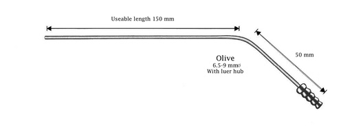 [IU-00186] Yasargil suction tube, diameter = 1.5 mm