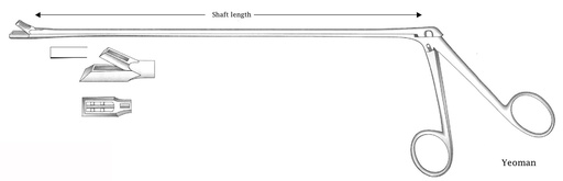 [IU-05792] Yeoman rectal biopsy forceps, square tip, figure 1 - shaft length = 28 cm / 11"