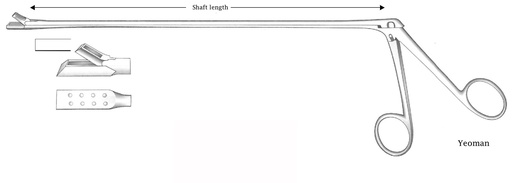 [IU-05796] Yeoman Rectal Biopsy Forceps, square tip, figure 2 - shaft length = 35 cm / 13-3/4"