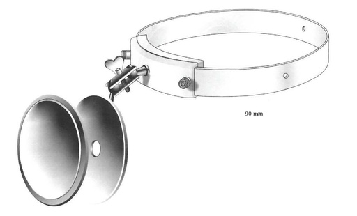 [IU-00029] Espejo de cabeza Ziegler con cubierta - diámetro = 90 mm