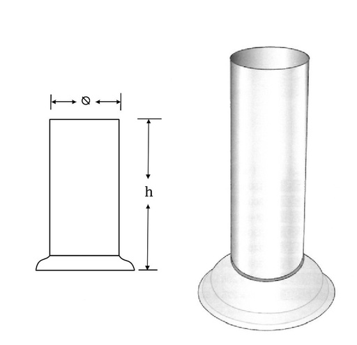 [IU-1091-50] Instrument bottle without a lid, 50 x 100 mm
