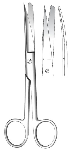 [IU-02408P] Premium Standard Surgical Scissors, curved, sharp / blunt - length = 14.5 cm / 5-1/2"