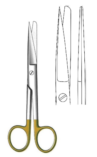 [IU-08275P] Tijera quirúrgica estándar premium, afilada / desafilada, recta, TC Gold - longitud = 14.5 cm / 5-3/4"