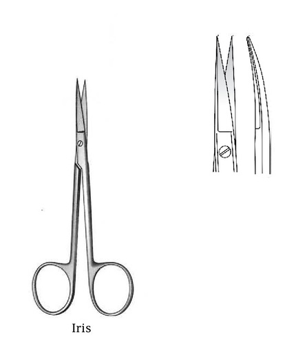[IU-02995P] Iris Premium surgical scissors, round, curve