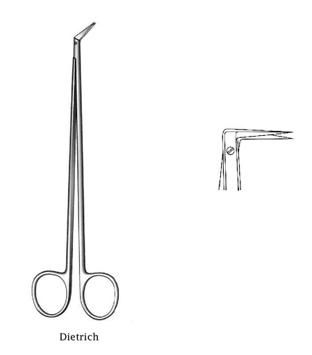 [IU-02875P] Dietrich Premium Vascular scissors, angle = 90 ° - length = 17 cm / 6-3 / 4 "