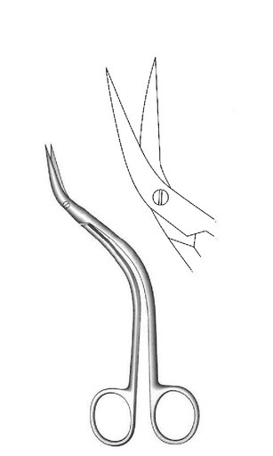 [IU-02883P] Bakey Premium thoracic and vascular scissors, S form of S - Length = 15.5 cm / 6 "