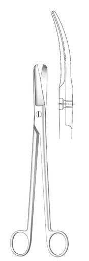 [IU-02133P] Tijera para cefalotomía Dubois premium, curvada - longitud = 27.5 cm / 10-3/4"