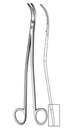 [IU-02887P] Tijera torácica Satinsky premium, forma de S