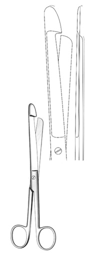 [IU-02814P] Tijera para enterotomía premium, punta de gancho - longitud = 21 cm / 8-1/2"