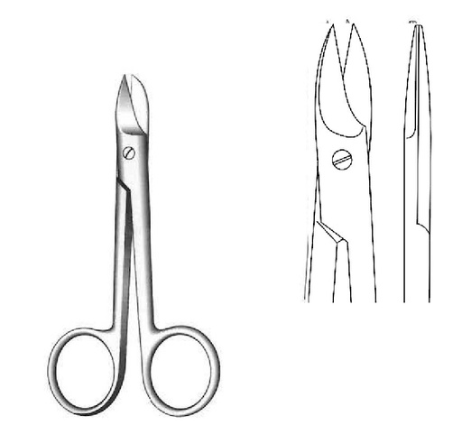 [IU-02800P] Tijera Corona-Beebee premium, recta - longitud = 10 cm / 4"