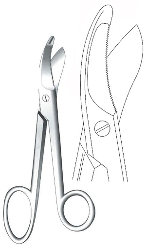 [IU-06925P] Bruns Premium Bandage Scissors, serrated - length = 23.5 cm / 9-1/4"