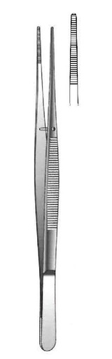 [IU-00481P] Pinza para apósitos Taylor premium, recta con extremo disector