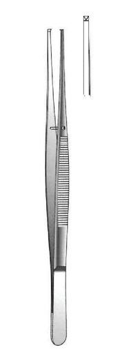 [IU-00482P] Pinza para disección de Taylor premium, recta con extremo disector, dientes = 1:2