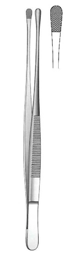 [IU-00495P] Pinza para tejido de Wangensteen premium, recta, longitud 23 cm / 9"