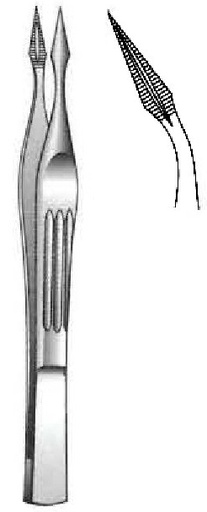 [IU-00527P] Pinza para astillas de Walter-Carmalt premium, curva