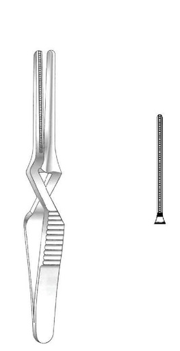 [IU-03894P] Pinza bulldog atraumática De Bakey premium, recta - longitud = 8.5 cm / 3-1/2"