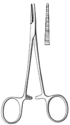 [IU-00614P] Pinza para arteria Halsted-Mosquito premium, recta - longitud = 18 cm / 7"