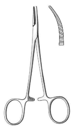 [IU-00615P] Pinza para arteria Halsted-Mosquito premium, curva - longitud = 18 cm / 7"
