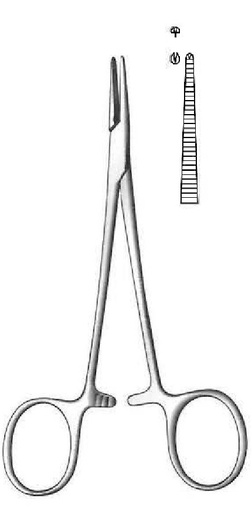 [IU-00602P] Pinza para arteria Halsted-Mosquito premium, recta, dientes de 1:2 - longitud = 12.5 cm / 5"