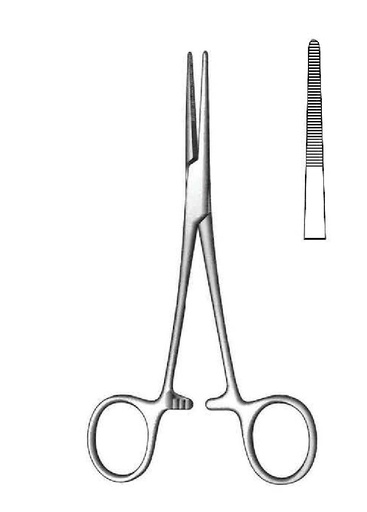 [IU-00624P] Pinza para arteria Kelly premium, recta - longitud = 14 cm / 5-1/2"