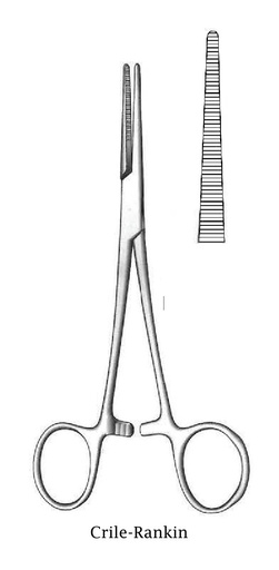 [IU-00632P] Crile-Rankin Premium artery clamp, straight-length = 16 cm / 6-1 / 4 "