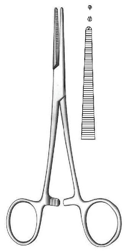 [IU-00634P] Pinza para arteria Crile-Rankin premium, recta, dientes 1:2 - longitud = 16 cm / 6-1/4"