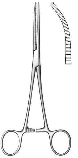 [IU-00690P] Pinza para arteria de Rochester-Pean premium, curva - longitud = 14 cm / 5 -1/2"