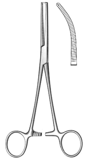 [IU-00711P] Pinza para arteria de Rochester-Ochsner premium, curva - longitud = 24 cm / 9-1/2"