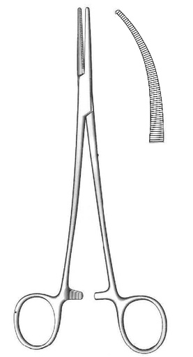 [IU-00715P] HEISS Premium artery clamp, curve