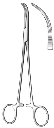 [IU-00777P] Pinza para disección y ligadura Overholt-Geissendorfer premium, figura 2 - longitud = 21 cm / 8-1/4"