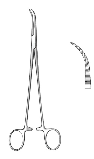 [IU-00768P] Pinza para ligadura y arteria Overholt premium, modelo fino, figura 1