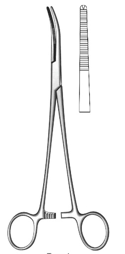 [IU-00812P] Hetatic clamp toennis premium, straight, teeth = 1: 2 - length = 21 cm / 8-1 / 4 "