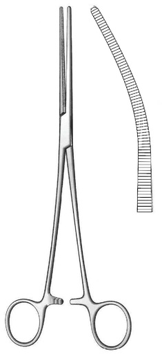 [IU-01023P] Pinzas para arteria Sarot premium, curva