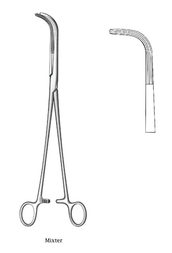 [IU-00826P] Premium mixer biliary canal clamp - length = 25 cm / 10 "
