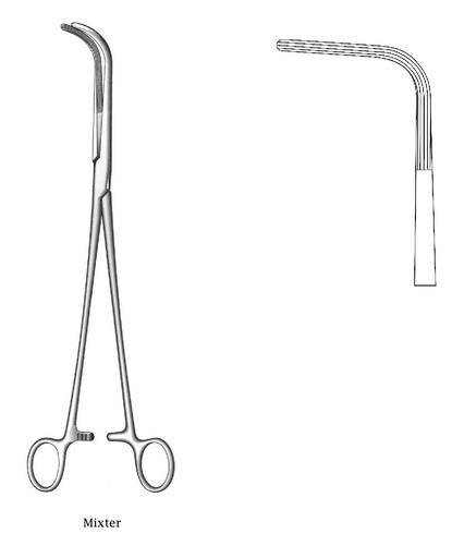 [IU-00827P] Premium mixer biliary canal clamp - length = 28 cm / 11 "