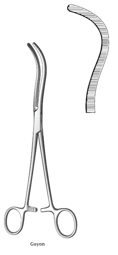 [IU-00841P] Pinza para pedículo renal Guyon premium - longitud = 22 cm / 8-3/4"