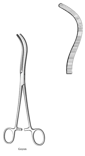 [IU-00842P] Guyon Premium renal pedicle clamp - length = 24 cm / 9-1 / 2 "