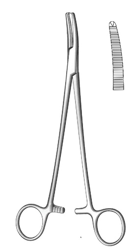 [IU-00861P] Premium faure hysterectomy clamp, slightly curved