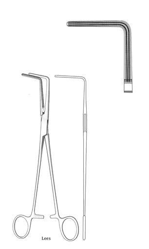 [IU-03994P] Pinza para bronquios Lees premium - longitud = 25 cm / 10"