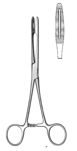 [IU-01081P] Gross-Maier Premium Dressing Forceps with ratchet, straight - length = 20 cm / 8"