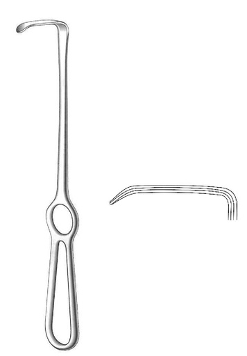 [IU-01275P] Separador Langenbeck premium, valva = 40 x 11 mm - longitud = 21 cm / 8-1/4"