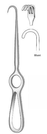 [IU-01262P] Separador Kocher premium, desafilado, 3 dientes, 22 cm / 8¾"