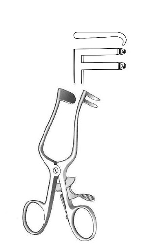 [IU-01377P] Retractor Plester premium, valva sólida izquierda