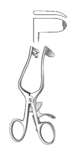 [IU-01378P] Retractor Plester premium, valva sólida derecha