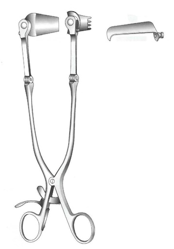 [IU-01488P] Valvas para retractor Cloward premium, afilado - valvas = 50 mm