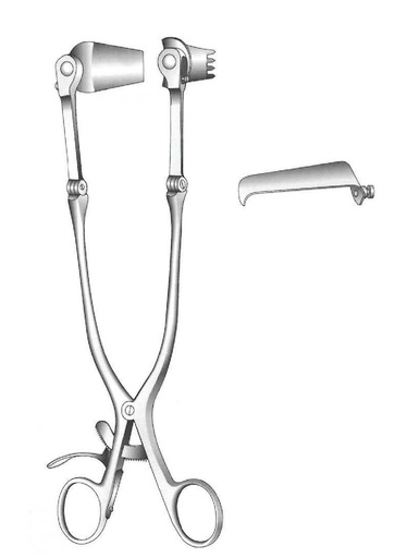 [IU-01489P] Blades for premium Cloward retractor, sharp - blades = 55 mm