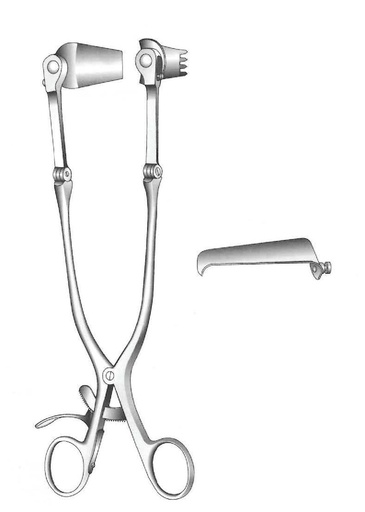 [IU-01490P] Valvas para retractor Cloward premium, afilado - valvas = 60 mm
