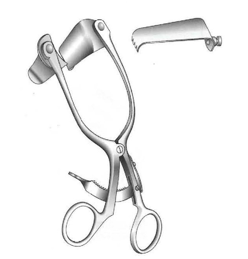 [IU-01491P] Valvas para retractor Cloward premium, desafilado - valvas = 45 mm